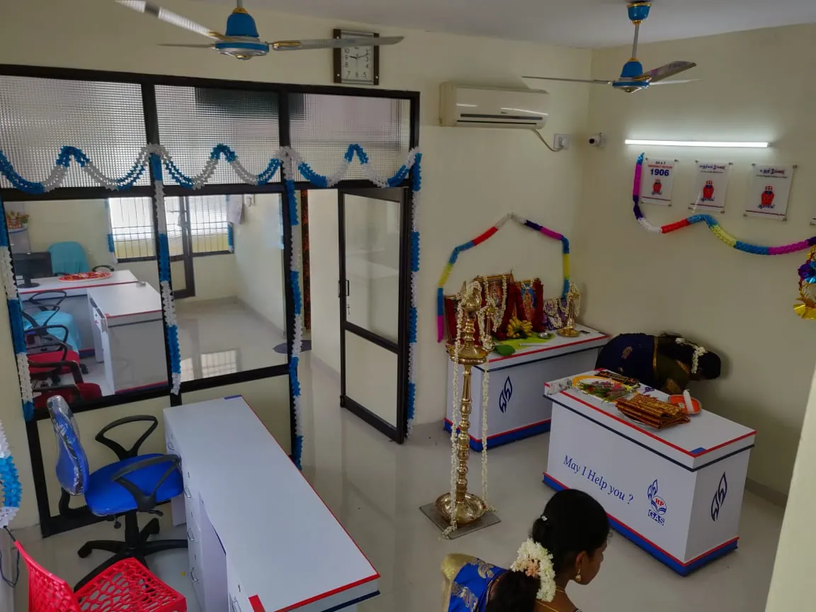 Front desk of the Sakthi Gas Agency office
